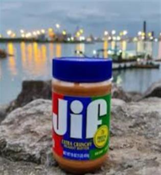 کره بادام زمینی جیف آبی 